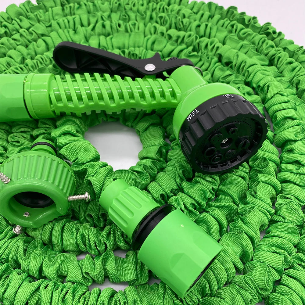 Garden Hose Pipe Expandable Magic Hose with 7 Patterns Water Gun Foam Pot Flexible Reels Car Wash Gun Sprayer