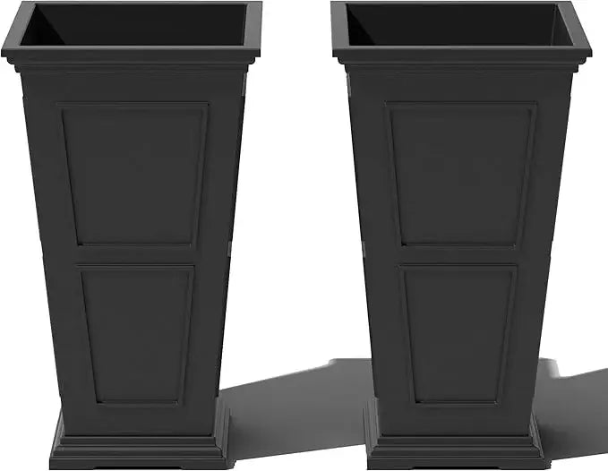 Tall Plastic Planter for Outdoor Use - Crack Resistant Design