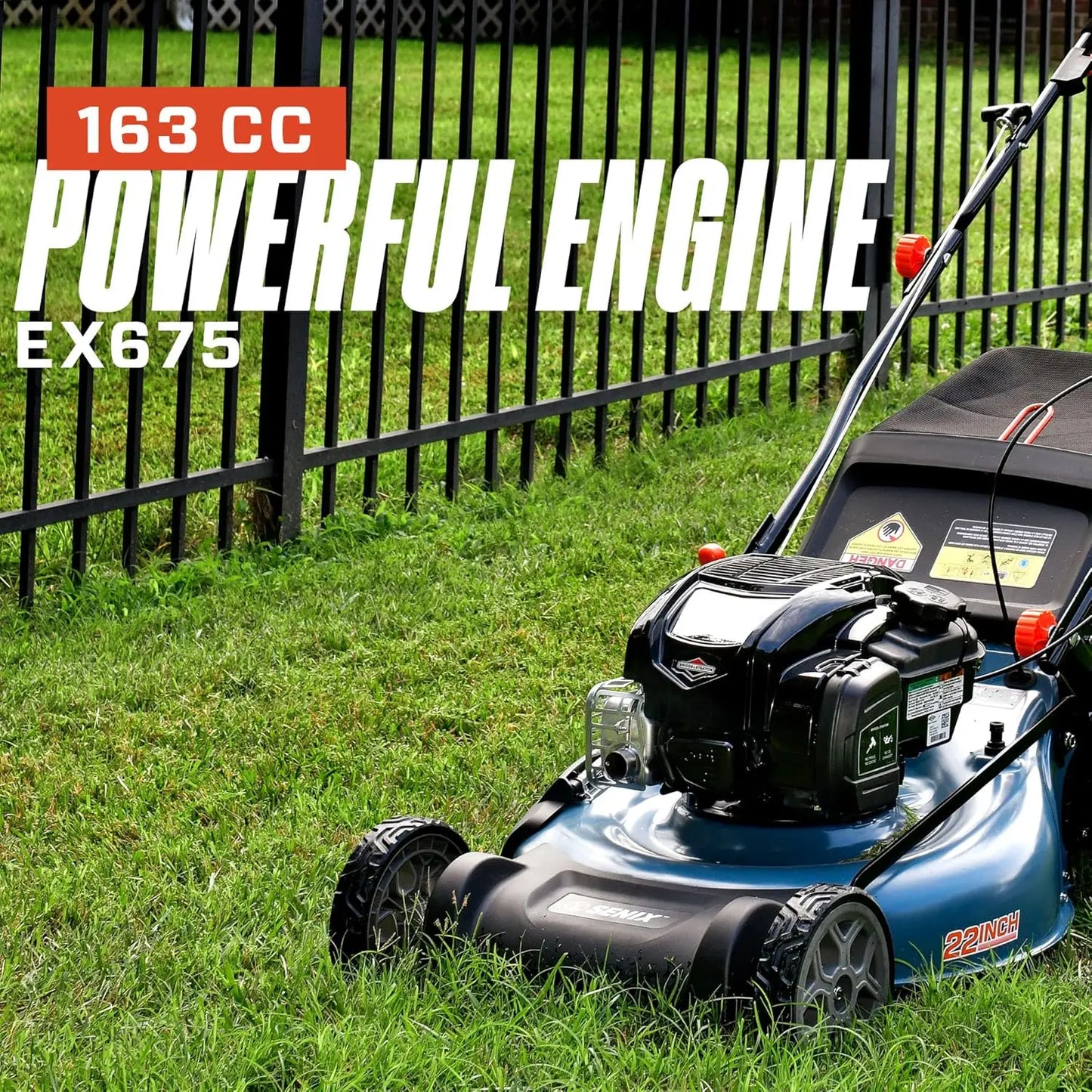 LSSG H1 22 Inch Self Propelled Gas Lawn Mower 163cc