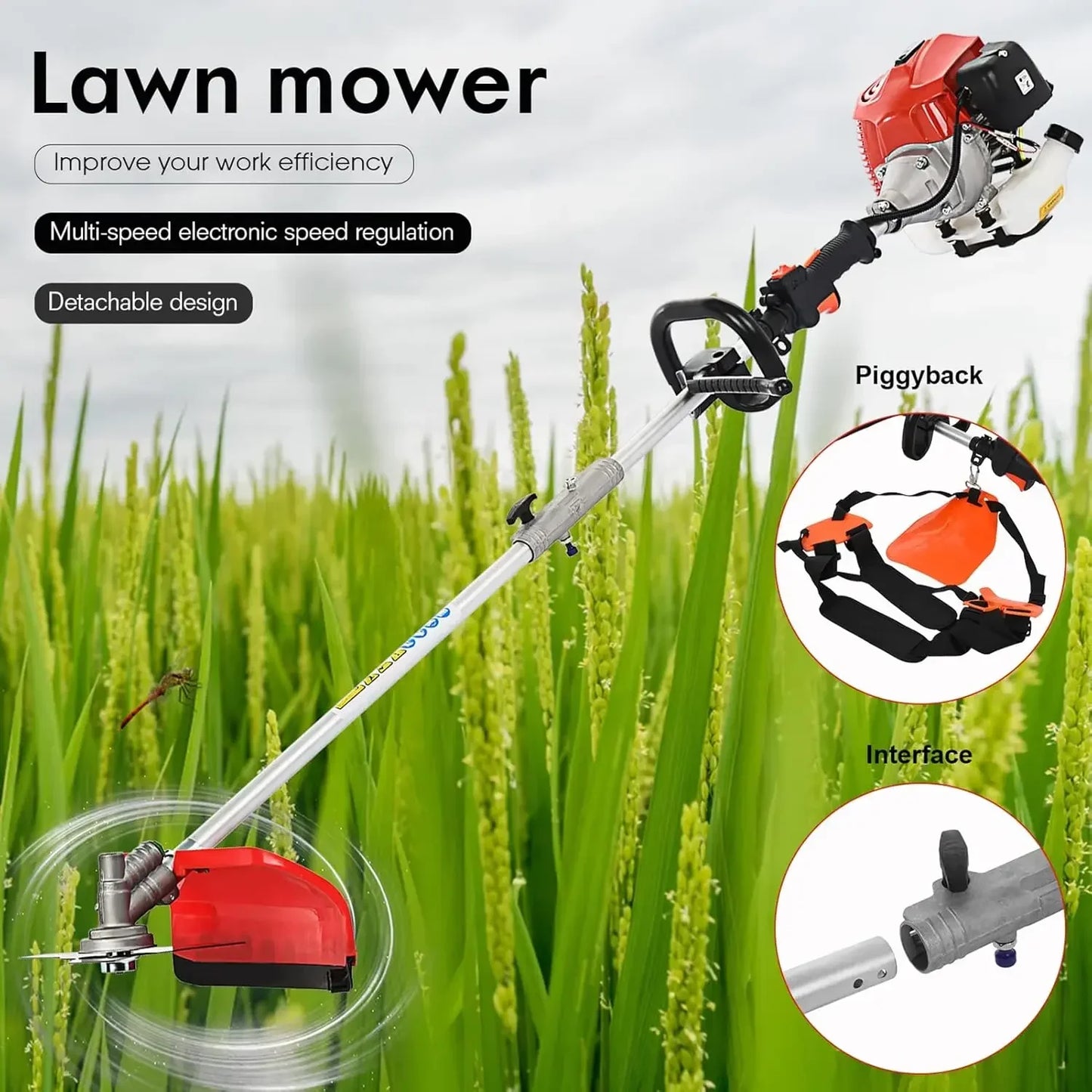 5 In 1 Lawn Mower Hedge Trimmer Chainsaw Brush Cutter