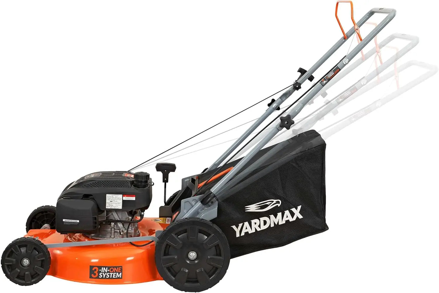 21 In 170cc Gas Walk Behind Lawn Mower 3 In 1 Rear Wheels