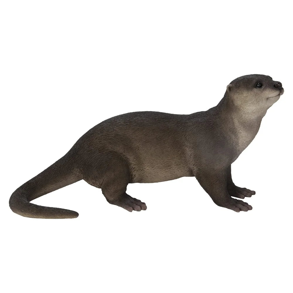 Weatherproof Brown Otter Garden Statue Polyresin Decor