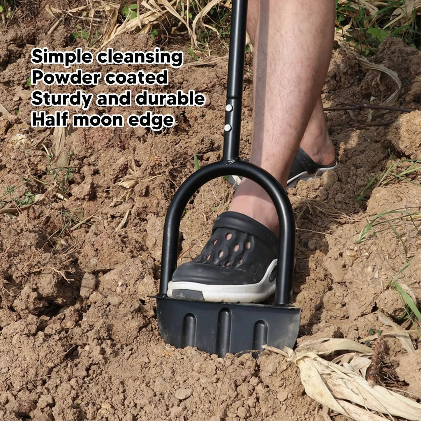 Half Moon Lawn Edger Carbon Steel Manual Trimming Shovel