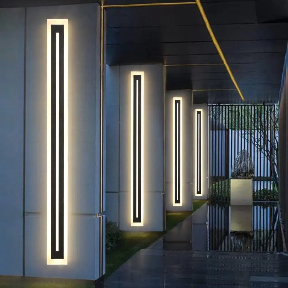Outdoor Long Strip Frosted Acrylic LED Wall Sconce IP67