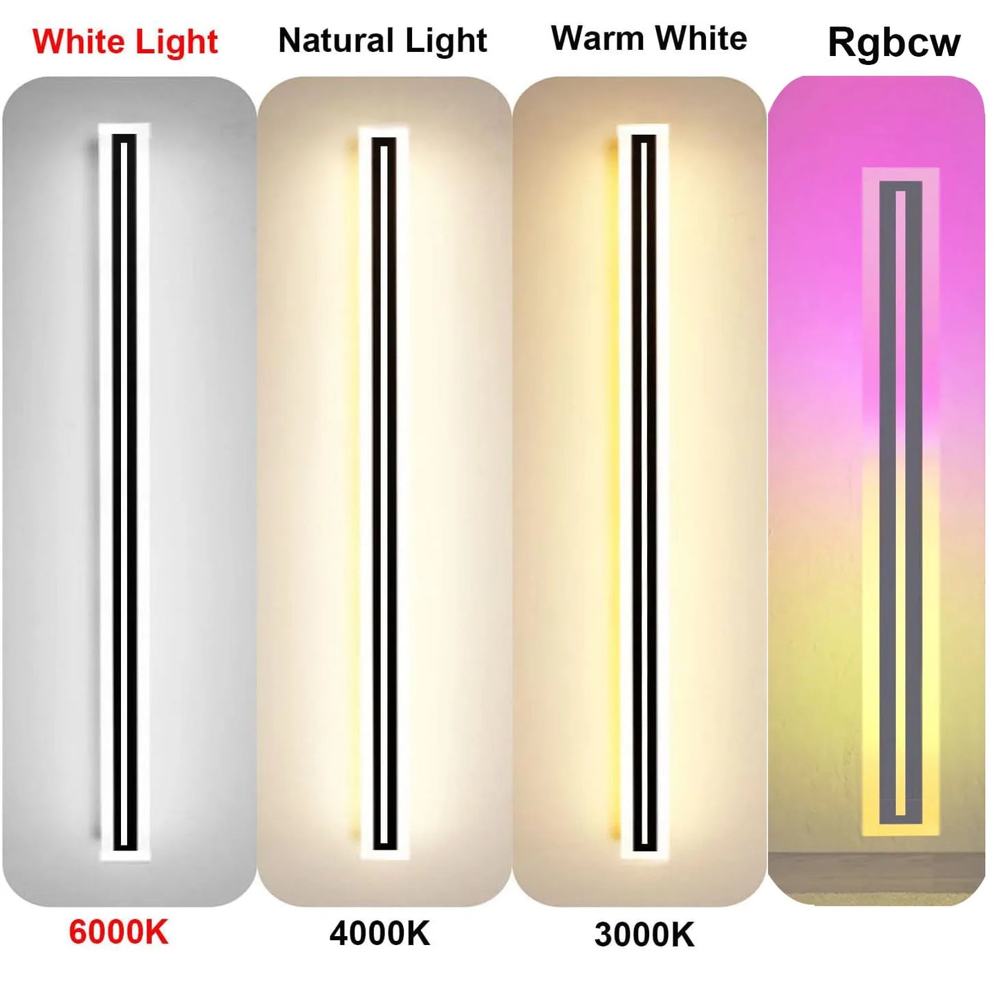 Outdoor Long Strip Frosted Acrylic LED Wall Sconce IP67
