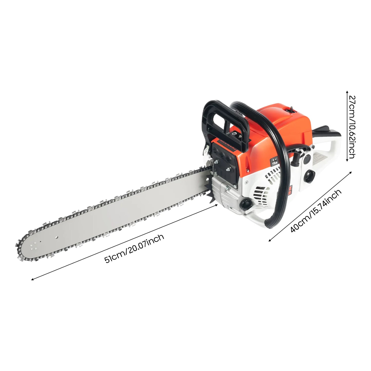 52CC 20 Inch Petrol Chainsaw 2 Stroke Engine Air Cooled