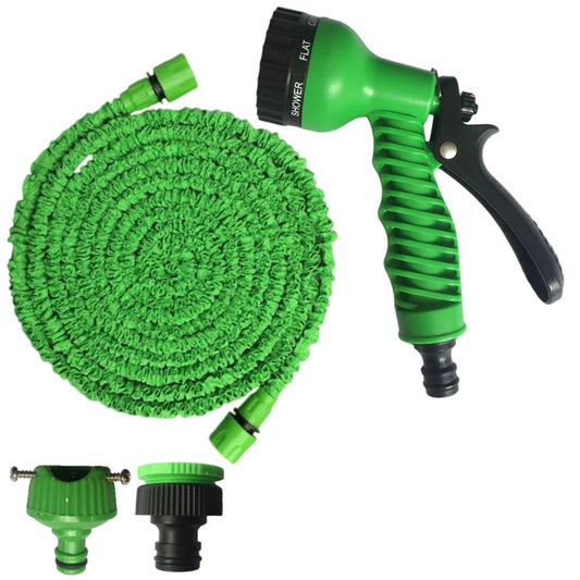 Garden Hose Pipe Expandable Magic Hose with 7 Patterns Water Gun Foam Pot Flexible Reels Car Wash Gun Sprayer