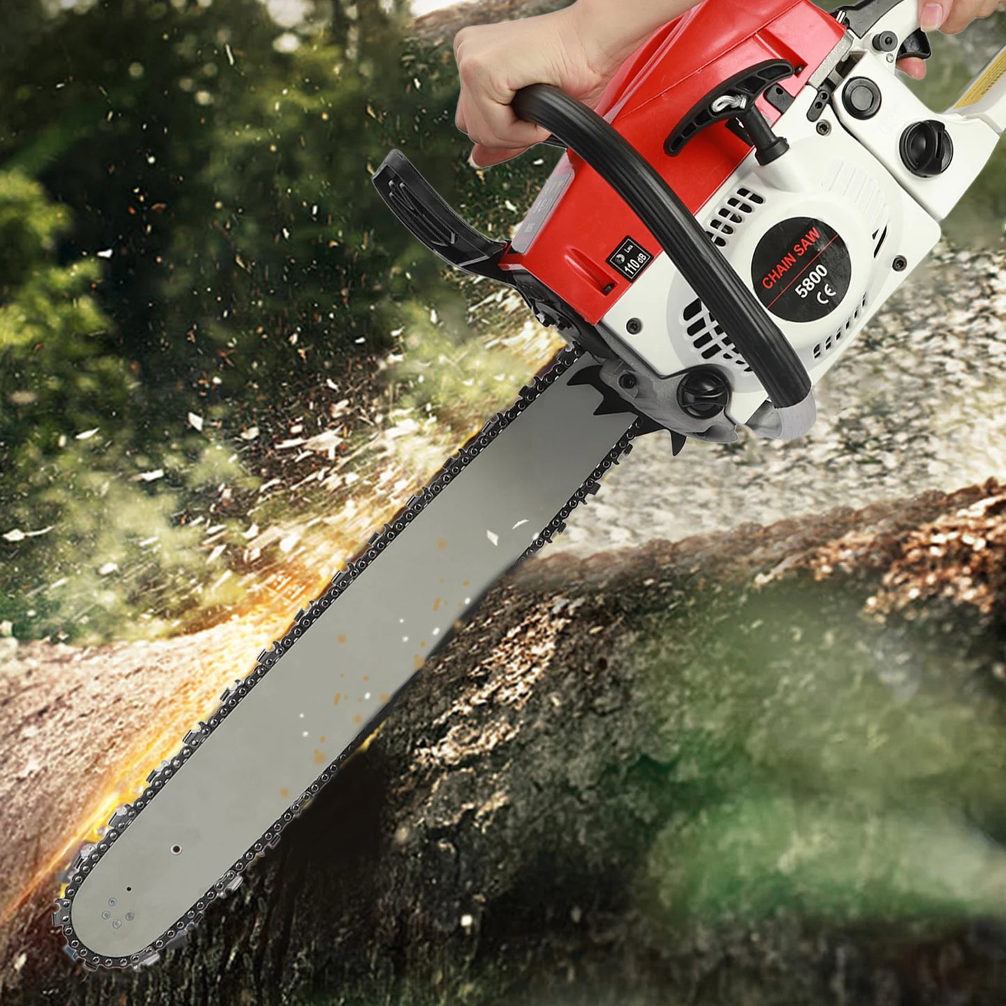 58Cc Gas Chainsaw High Power Wood Cutting With 20 Inch Bar