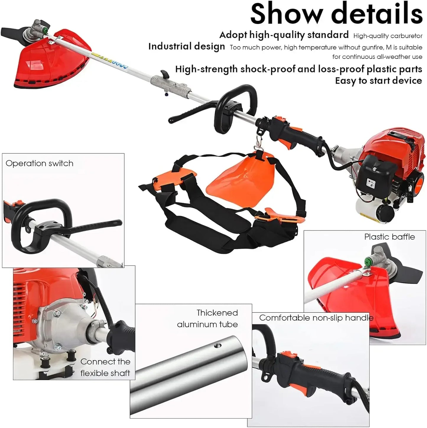 5 In 1 Lawn Mower Hedge Trimmer Chainsaw Brush Cutter