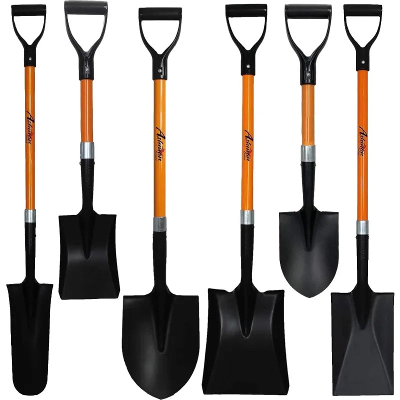 Ashman 6 Piece Assorted Shovels 41 Inch Large Handle Set