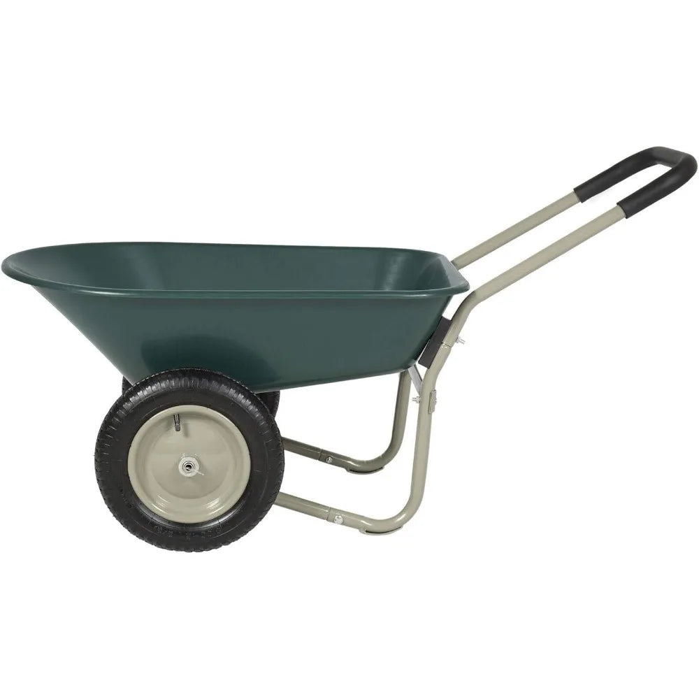 Rolling Heavy Duty Polyurethane Wheelbarrow With 2 Tires