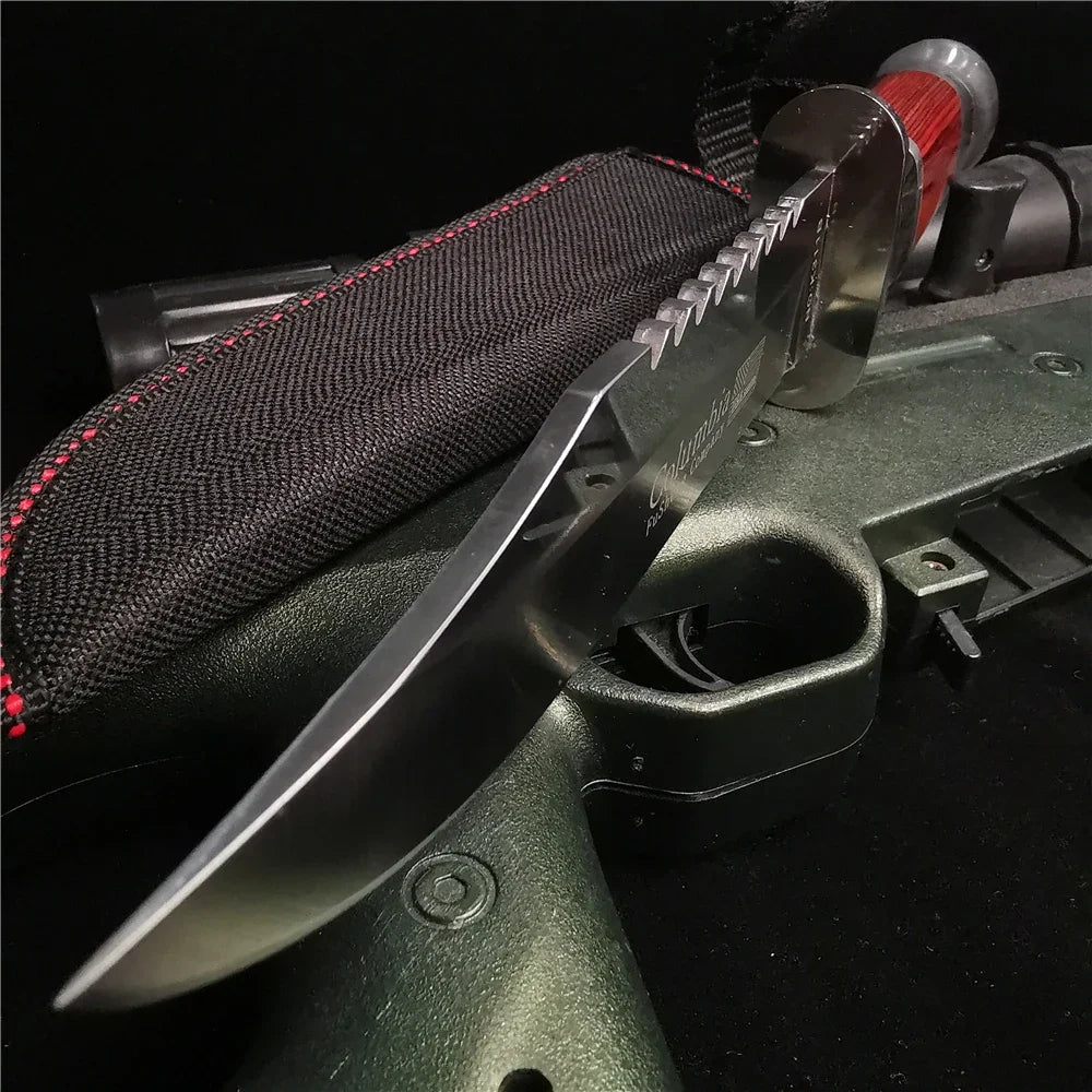 Stainless Steel Outdoor Hunting Knife With Nylon Cover