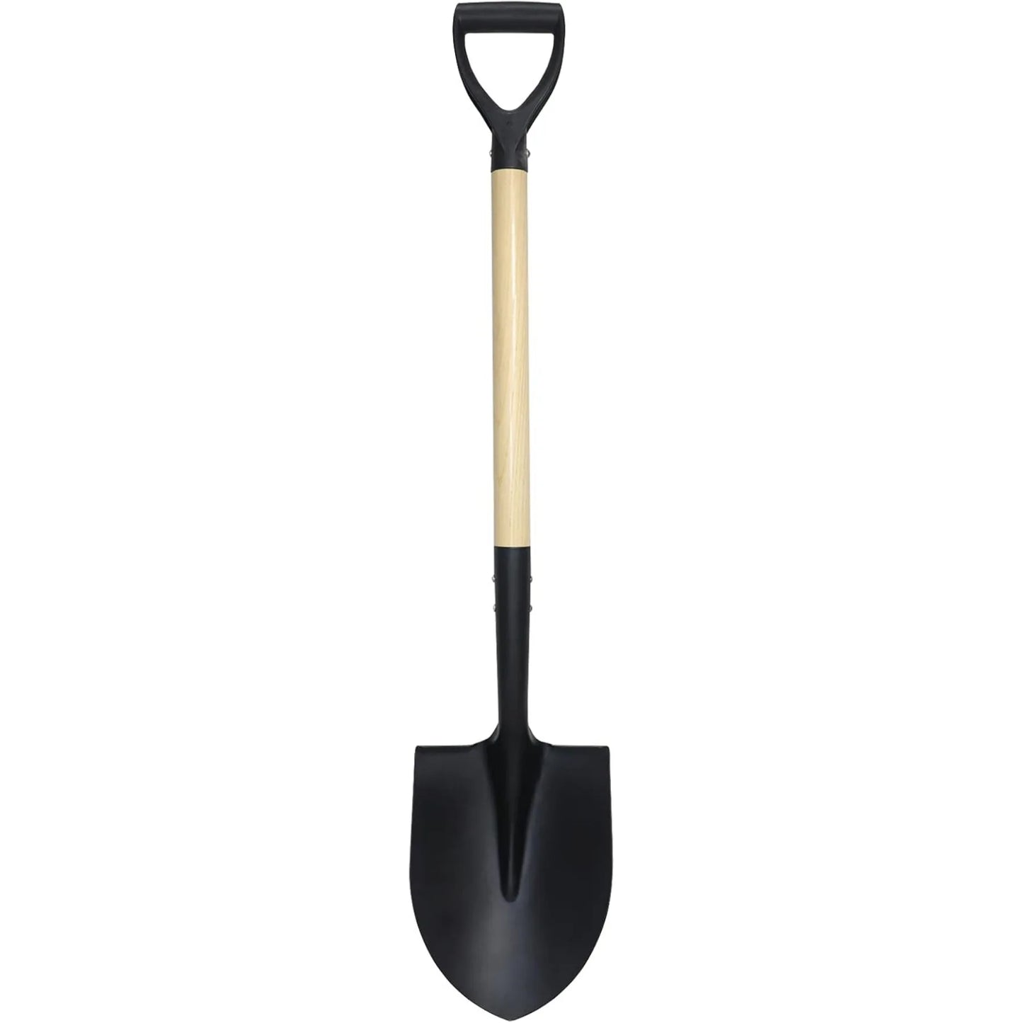 Round Garden Shovel with D Handle 41 Inches Wooden Handle Versatile Digging Tool