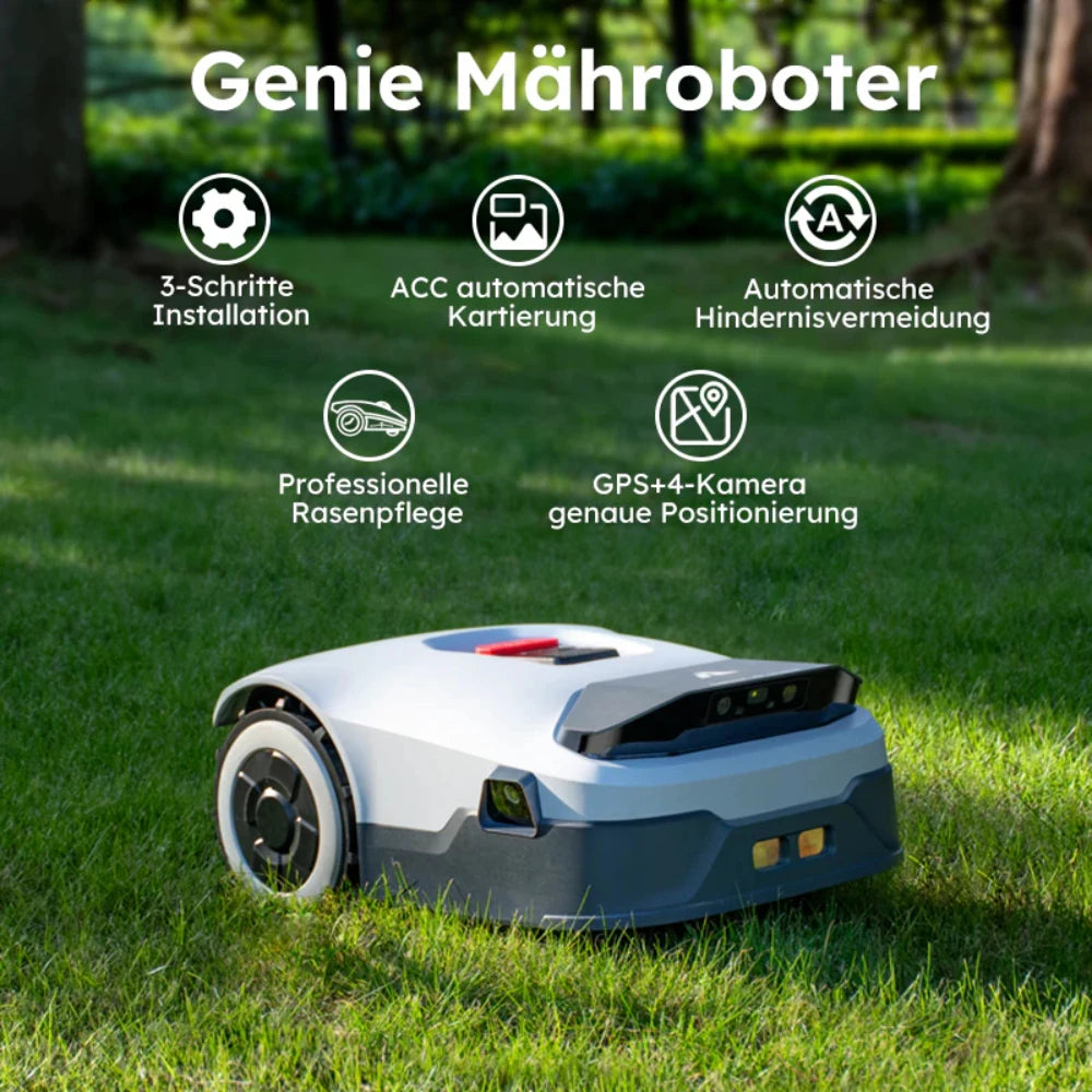 Anthbot Genie 600 AI Wireless Robotic Lawn Mower With RTK And 4 Camera Vision