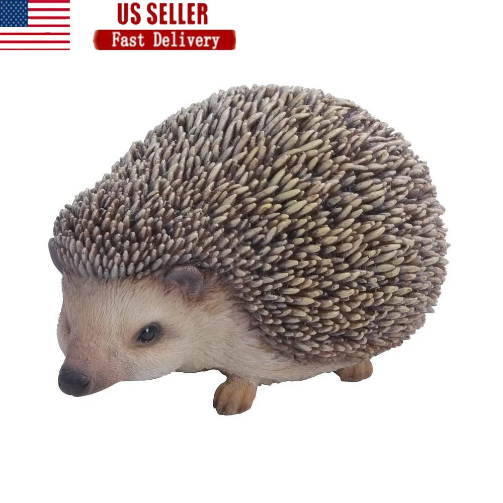 Sitting Hedgehog Statue Garden Decor Polyresin Ornament