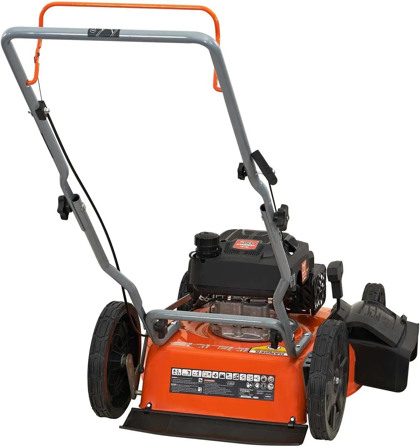 21 Gas Walk Behind Lawn Mower 2 In 1 170cc High Rear Wheels