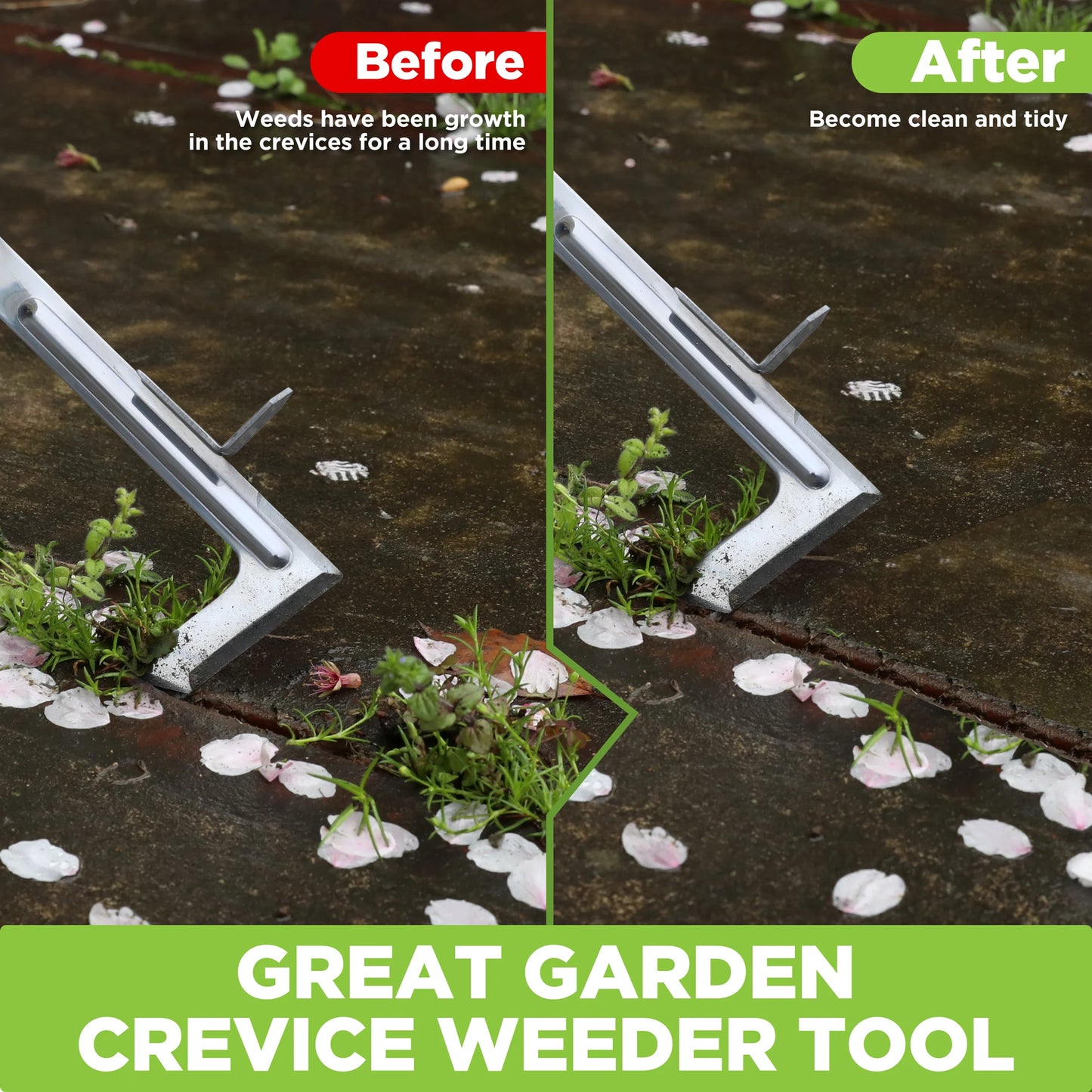 Workpro Garden Tool Set 3 Pieces with Wood Handle Weed Puller Crack Weeder and Hand Trowel Durable Garden Tools