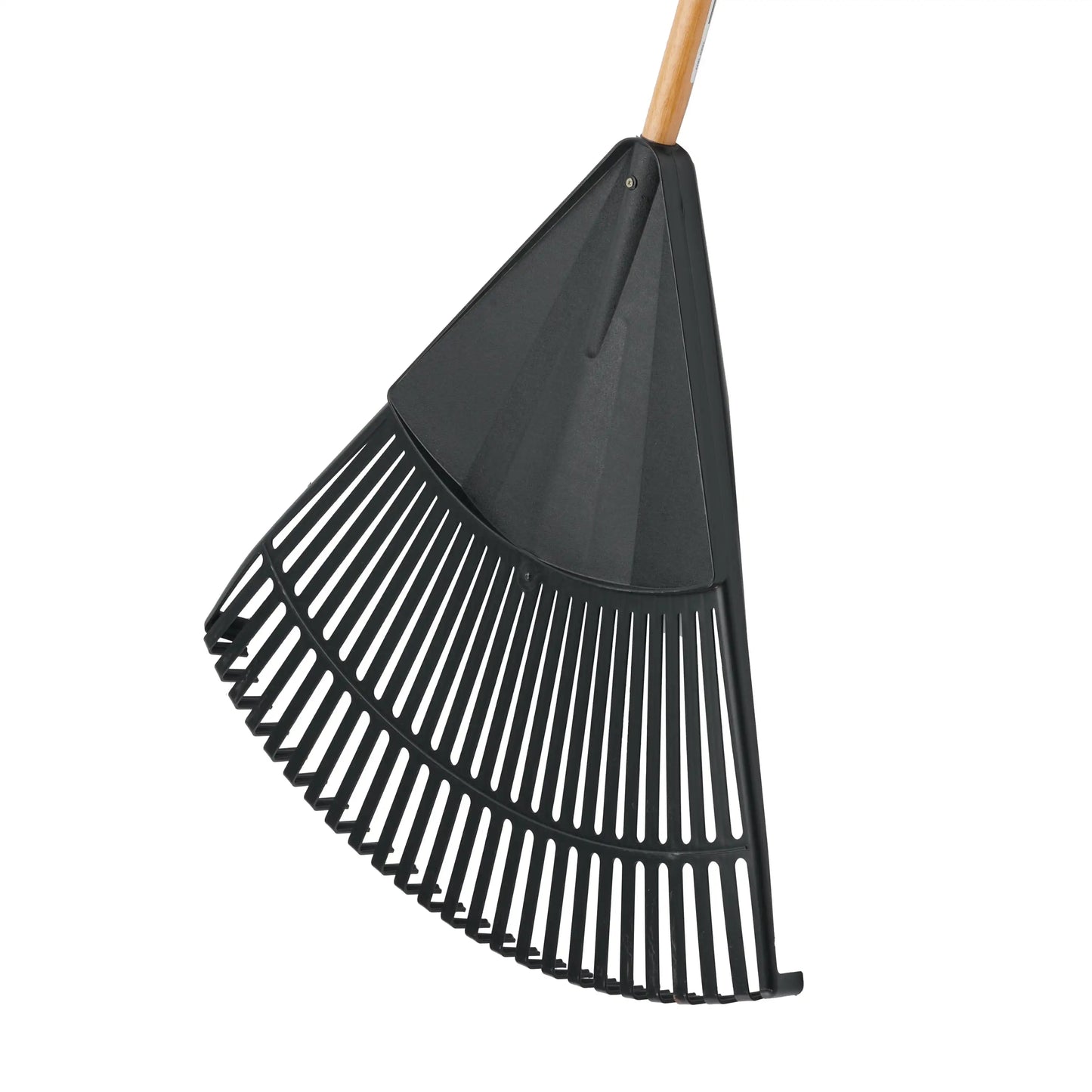 24 inchs Poly Leaf Rake With Wood Handle,Garden Rake for Leaves,Yard and Lawn Rake for Leaves and Grass,Thatch Rake,Garden Tools