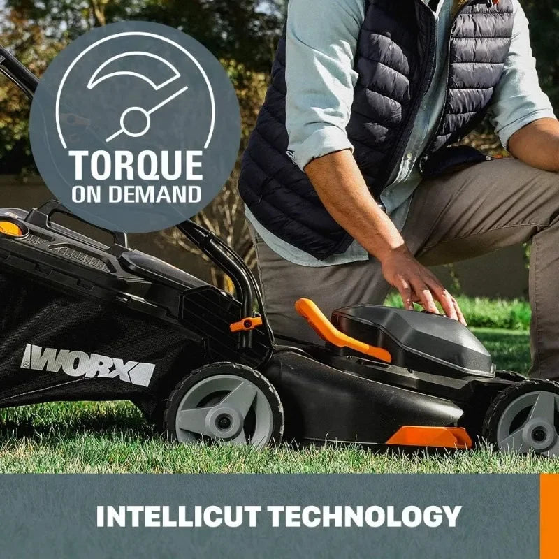 Worx 40V 17 Inch Cordless Lawn Mower Two Batteries Included