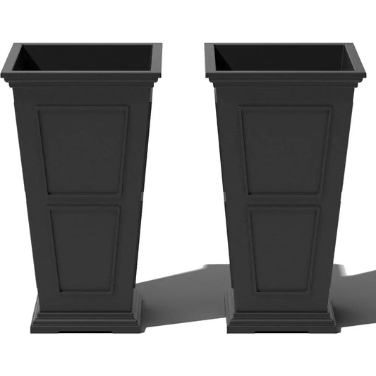 Tall Plastic Planter for Outdoor Use - Crack Resistant Design