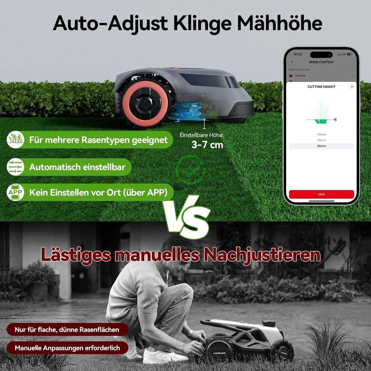 Redkey MGC500 Robot Lawn Mower App Control Cable Break
