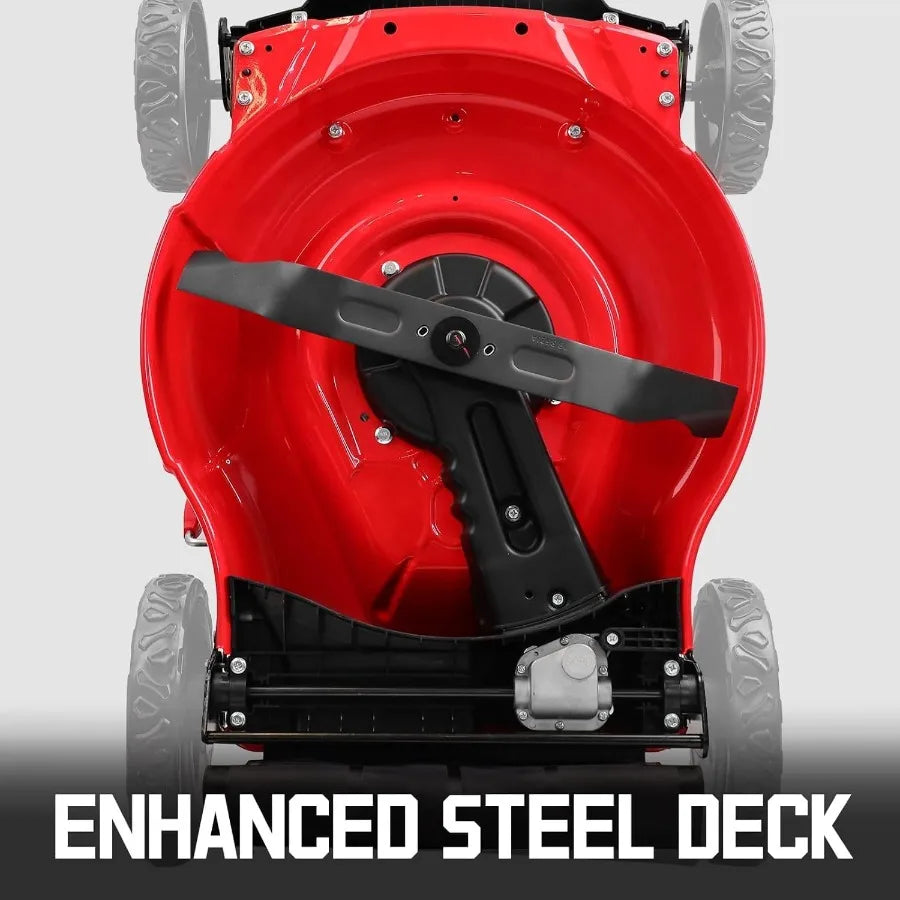 Gas Powered 21 Inch 144cc 2 In 1 Walk Behind Lawn Mower For Large Yard