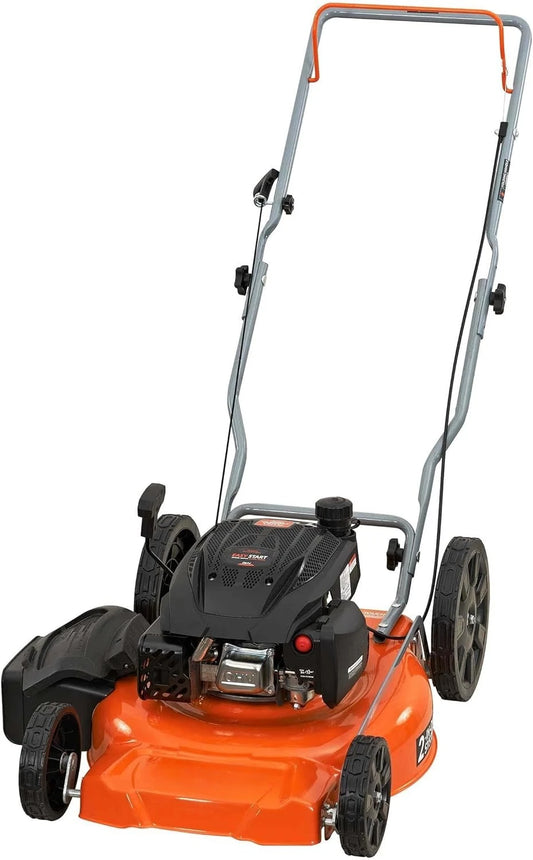 21 Gas Walk Behind Lawn Mower 2 In 1 170cc High Rear Wheels