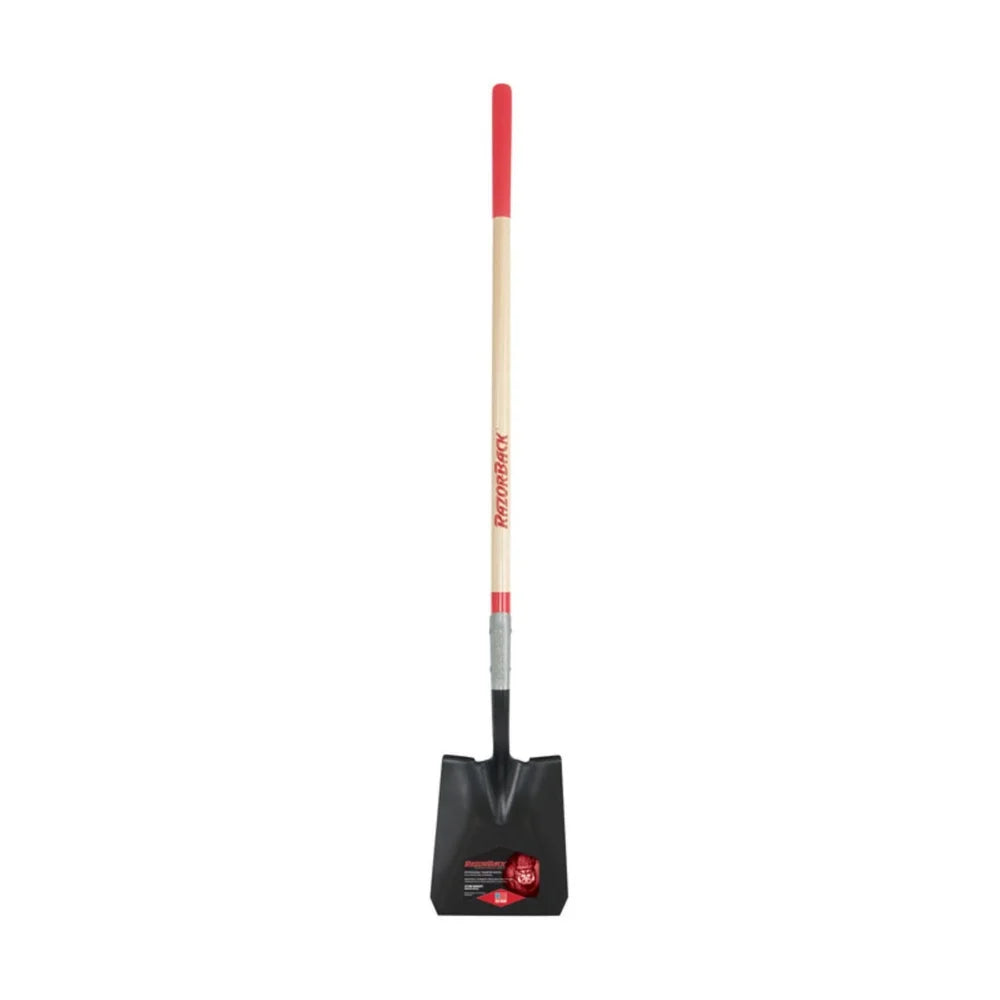 Durable Steel Blade Square Point Shovel with Wooden Handle for Digging Garden Soil and Landscaping