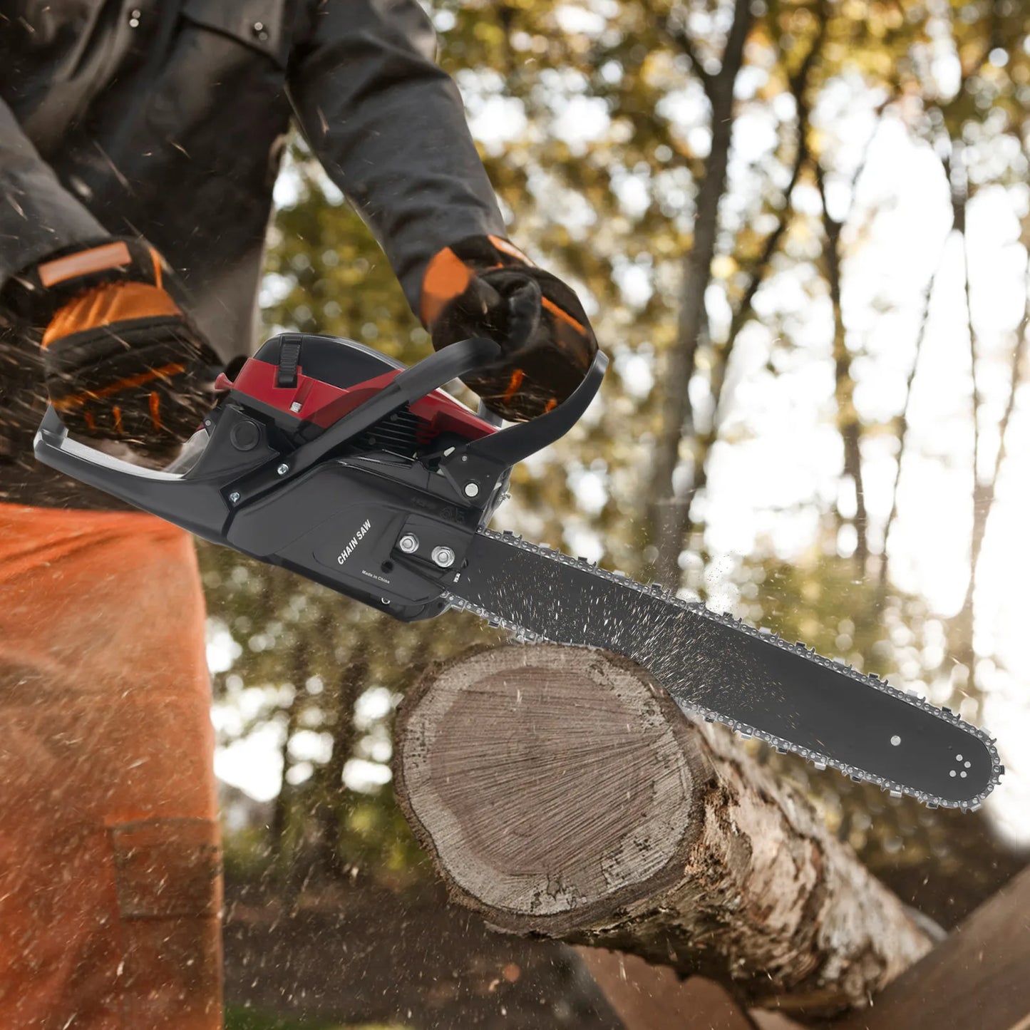 58cc Pro Gas Chainsaw Inertia Brake Anti Vibration Handle