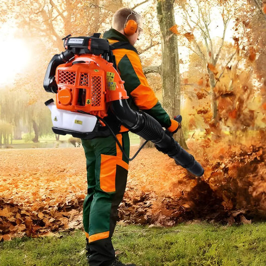 80cc Backpack Gas Leaf Blower 900 CFM Powerful Clearing Tool