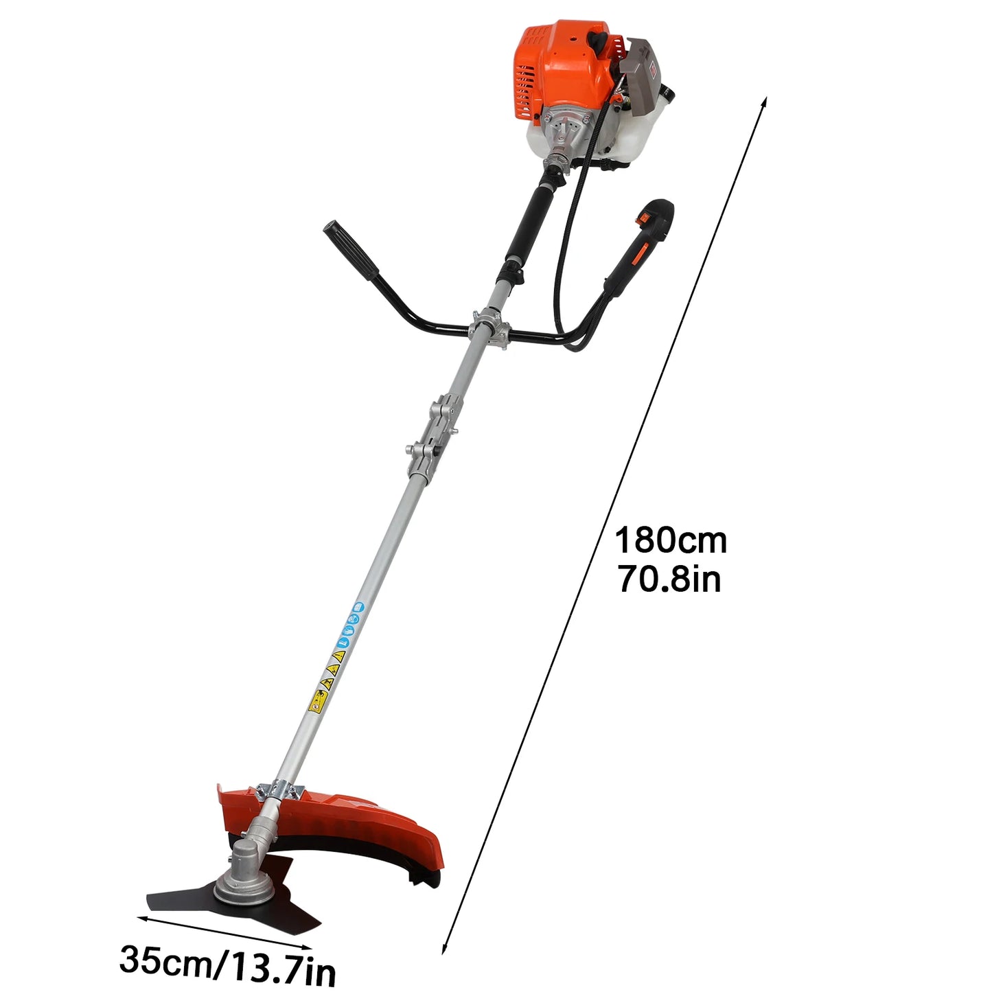 Gas Powered 52cc String Trimmer Hedge Cutter 2 In 1