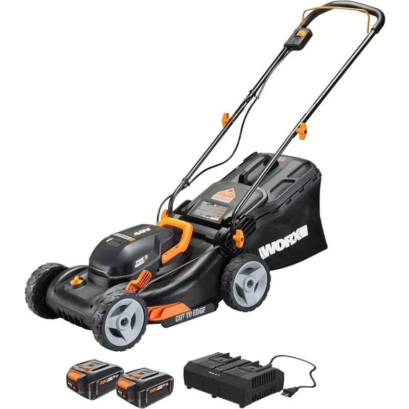 Worx 40V 17 Inch Cordless Lawn Mower Two Batteries Included