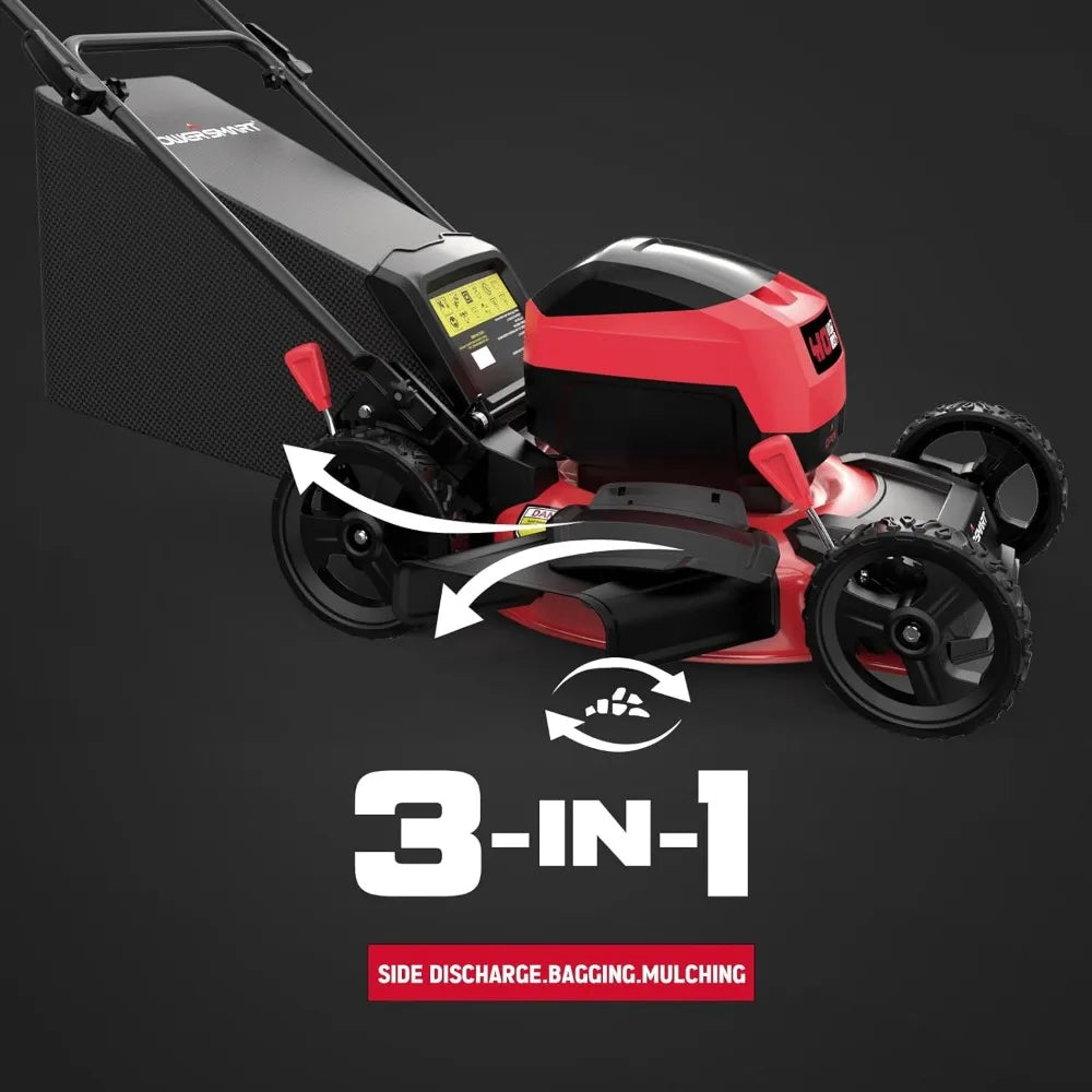 40V 17 Inch Cordless Lawn Mower And 13 Inch Trimmer Edger