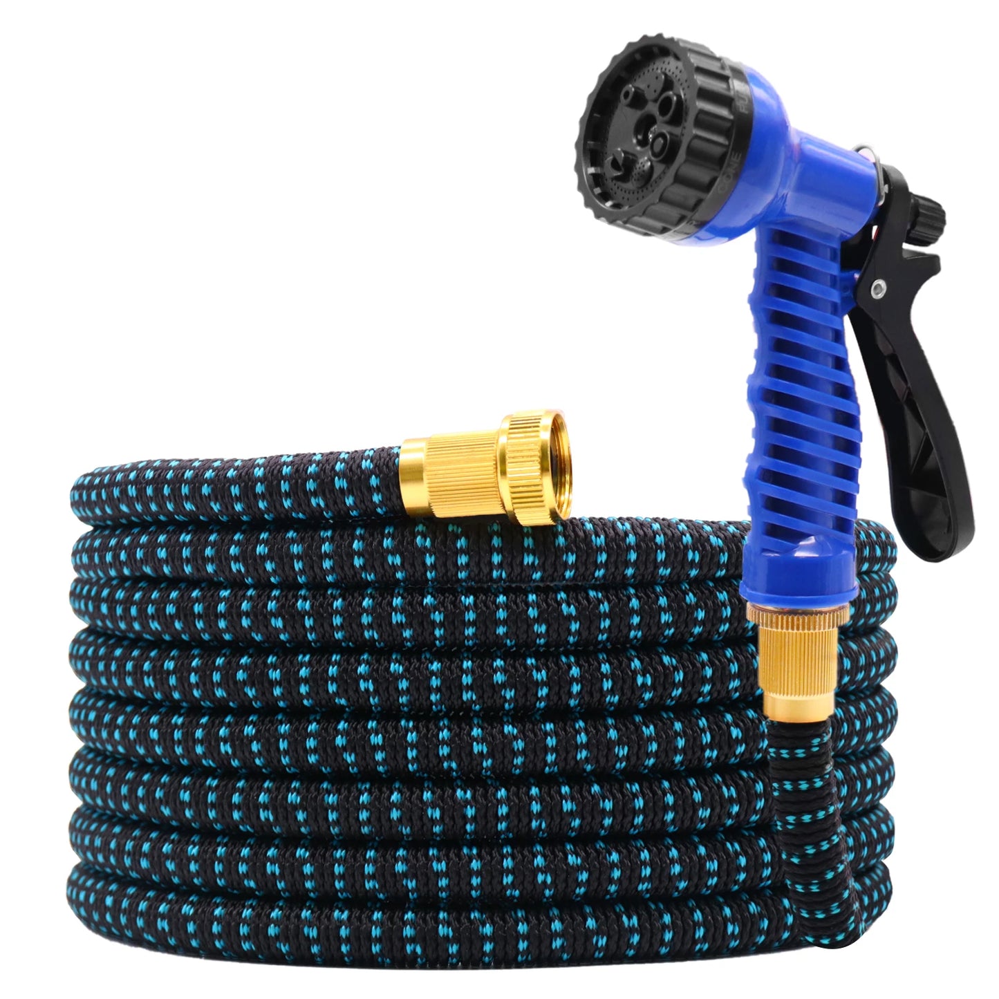 GardenJoy Expandable Garden Hose 3/4 Inch x 50 Feet with 7 Function Spray Nozzle Magic Hose
