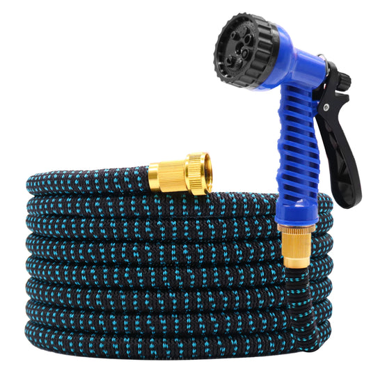 GardenJoy Expandable Garden Hose 3/4 Inch x 50 Feet with 7 Function Spray Nozzle Magic Hose