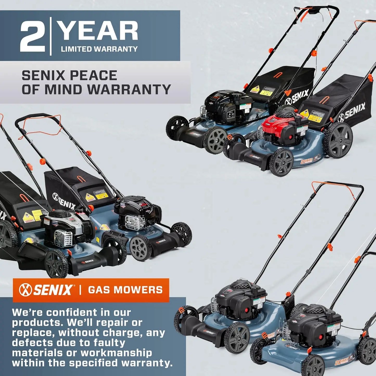 LSSG H1 22 Inch Self Propelled Gas Lawn Mower 163cc