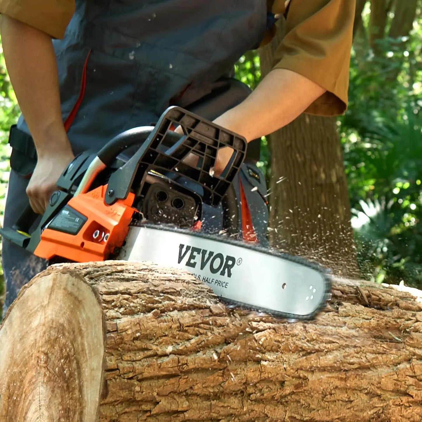 Gas Powered Chainsaw 58cc 20 Inch Handheld For Woodcutting