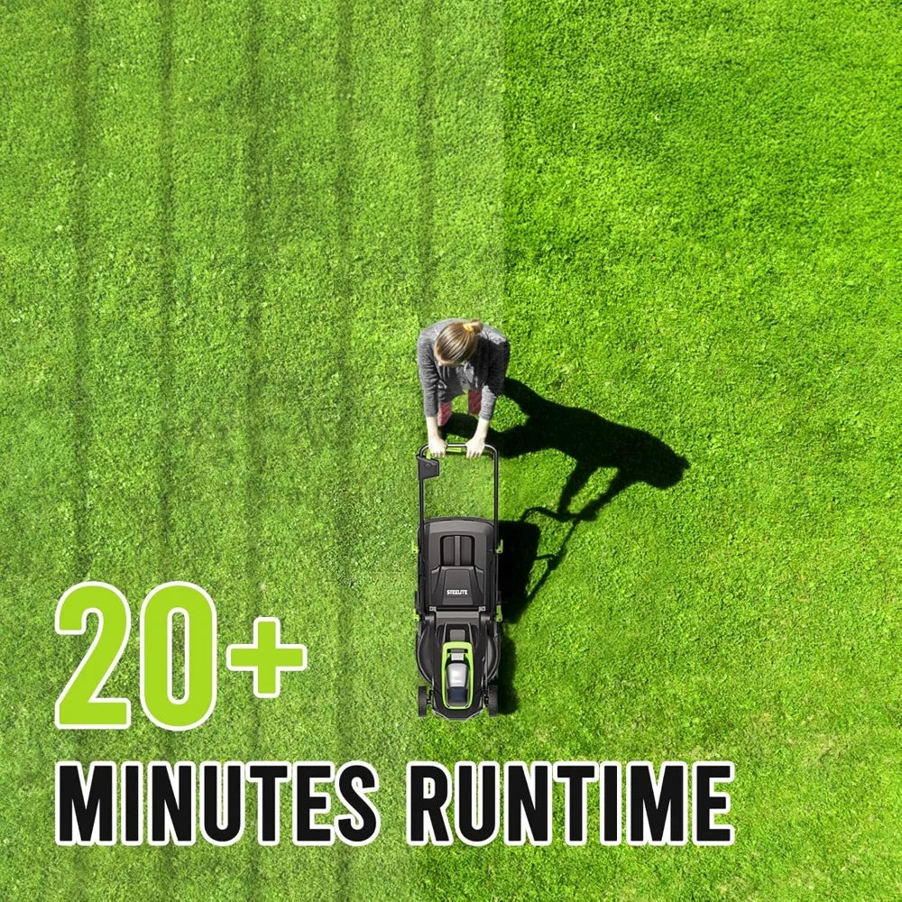 Cordless Lawn Mower 13.2 inch & String Trimmer Cordless 12-Inch Combo, 21V 4.0Ah & 2.0Ah Batteries, Charger Included – for Lawn