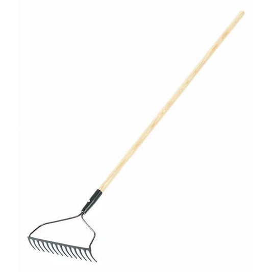 Bow Rake 14 Tine 54 Inch Wooden Handle 16 Gauge Steel Blade