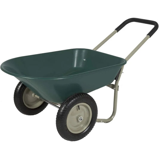 Rolling Heavy Duty Polyurethane Wheelbarrow With 2 Tires