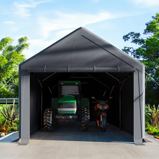 Grezone 10 x 20 Ft Outdoor Carport Canopy Portable Garage