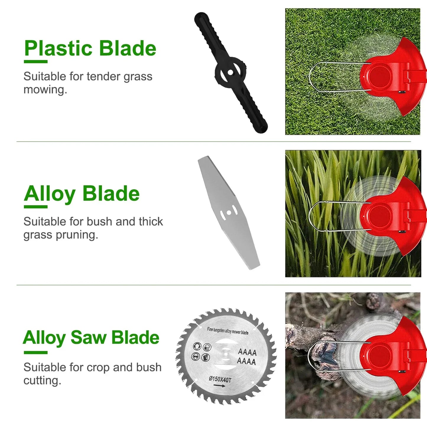 Cordless Telescopic Lawn Mower 8000 RPM Adjustable Poles