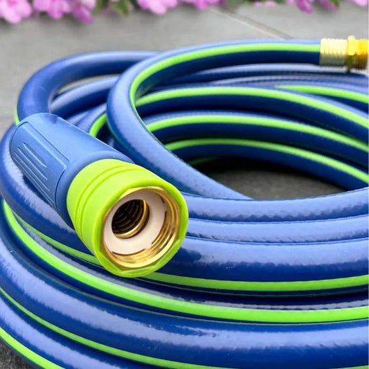 Heavy Duty Garden Hose 50ft 5/8 Inch Flexible Water Hose With Leak Resistant Couplings All Weather Flexibility Durable Outdoor Hose