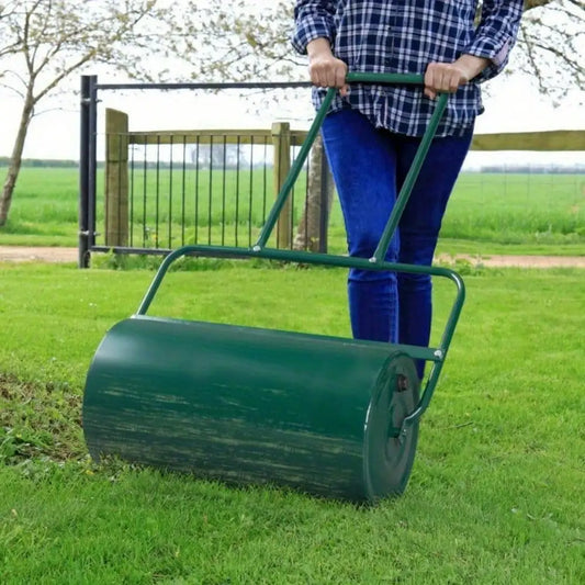 47 Inch Lawn Roller Cylindrical Garden Rollers Tow Behind Water Filled Steel
