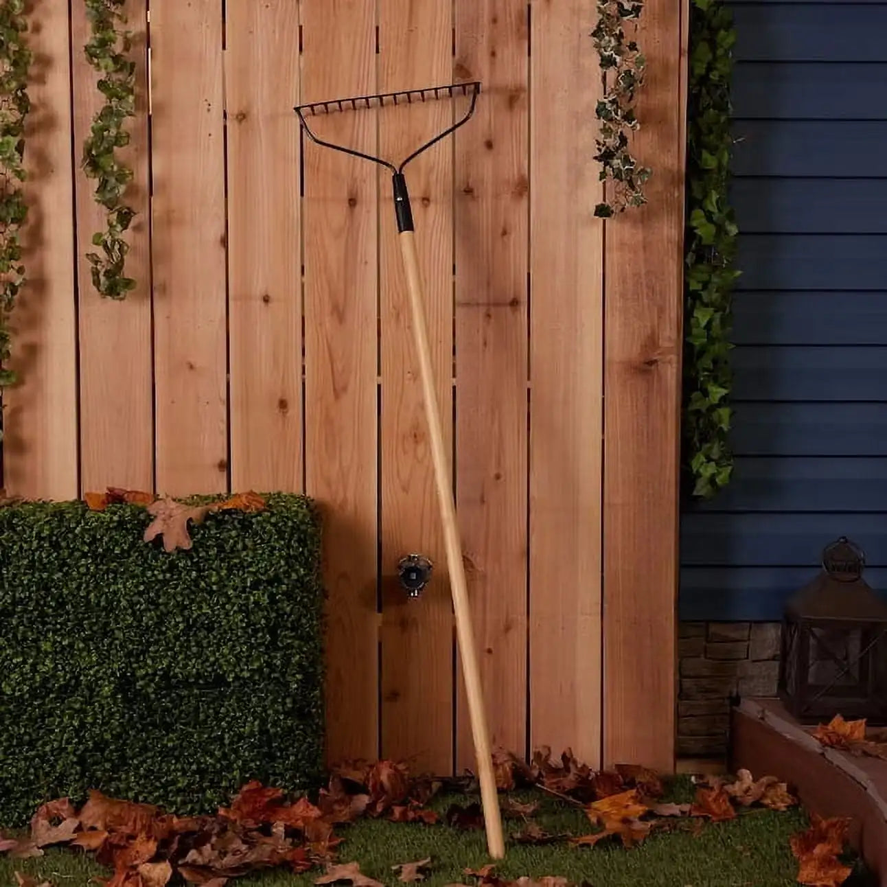 Bow Rake 14 Tine 54 Inch Wooden Handle 16 Gauge Steel Blade