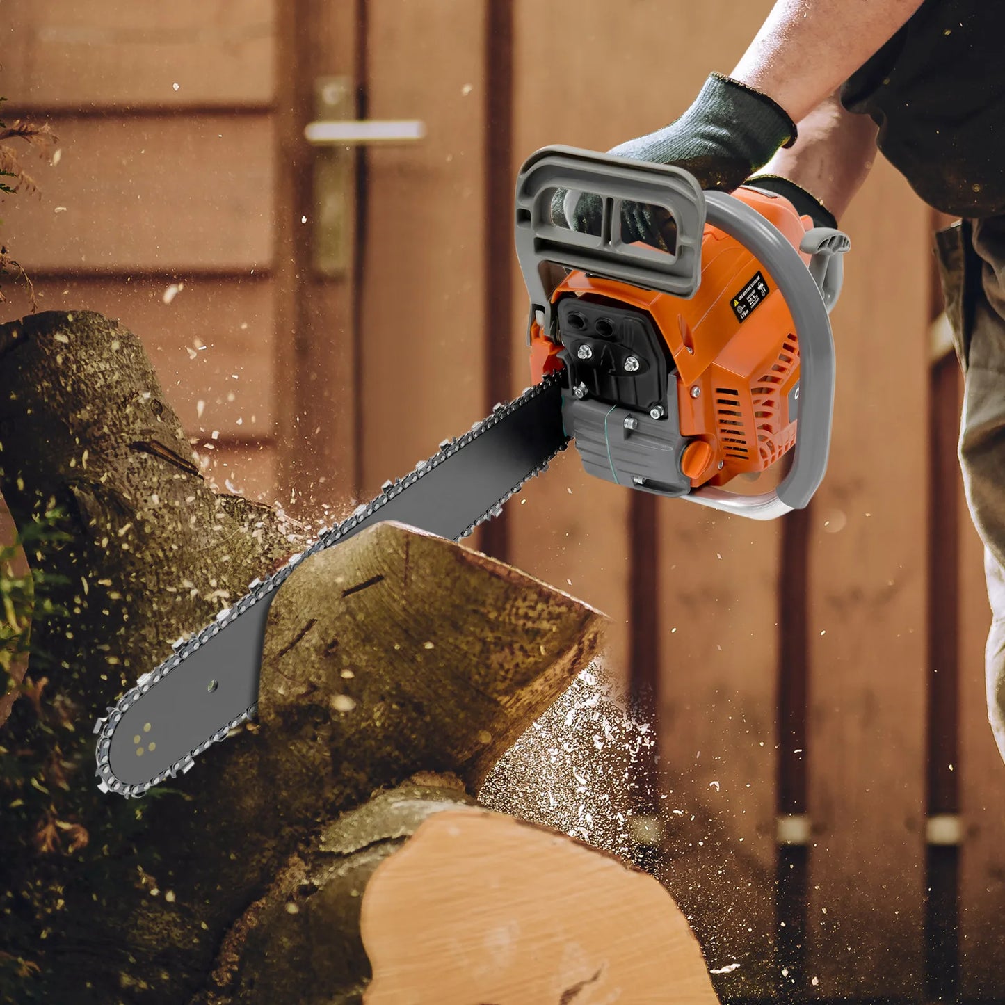 20 Inch 58cc Gas Chainsaw 2 Stroke Single Cylinder 2.4KW