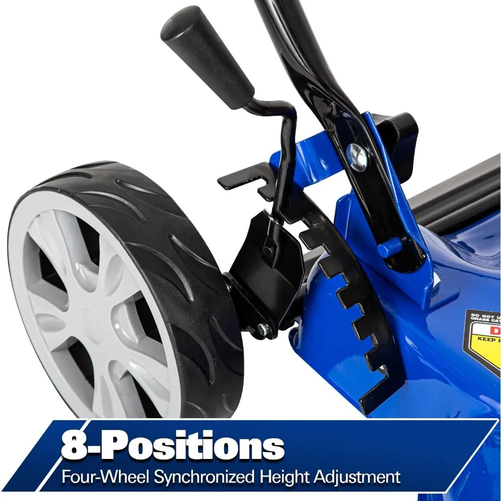Gas Lawn Mower 20 inch, 144cc 4-Cycle OHV Engine Lawnmower, 8 Adjustable Cutting Heights Push Mowers for Lawn, Yard and Garden