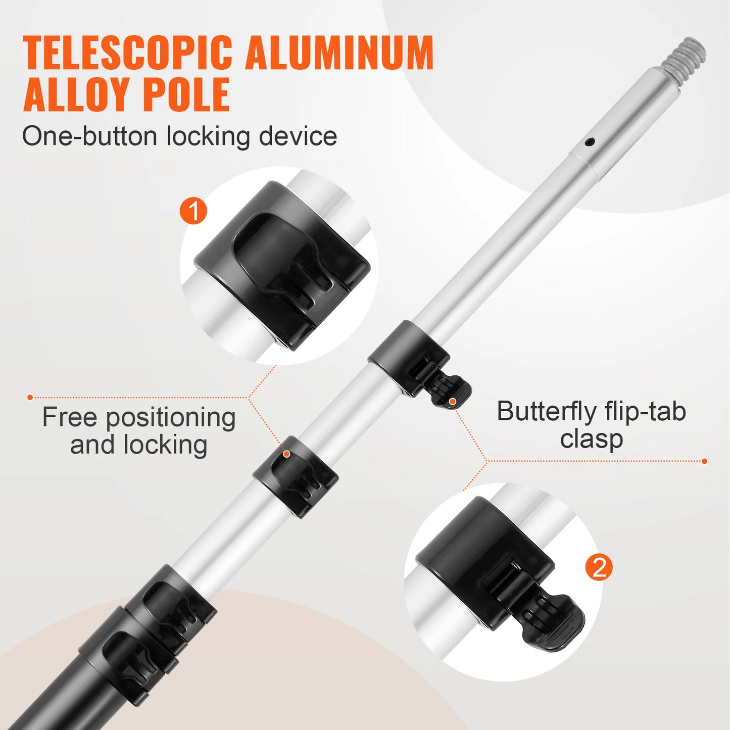 SucceBuy Telescopic Pole Saw Tree Pruner Aluminum Handle