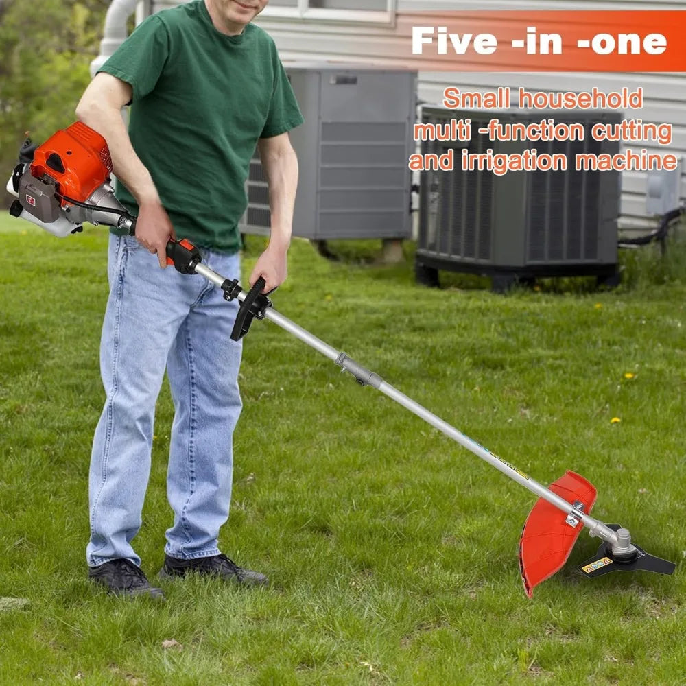 Powerful 52cc 5 In 1 Multi Tool Trimmer Hedge Cutter