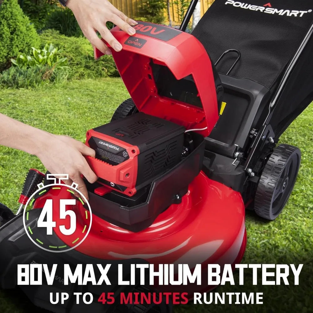 80V MAX 21in. Cordless Push Lawn Mower, 3-in-1 Brushless Battery Lawn Mower with 6.0Ah Battery and Charger (DB2821)